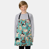 Tablier chats japonais Ukiyo-e Funny kitty (Porté)