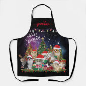 Tablier Chats Joyeux apéro de Noël (Recto)