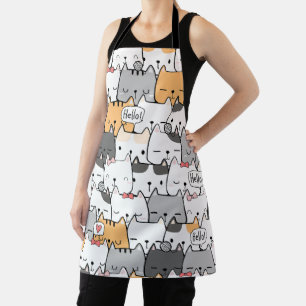 Tablier Chats mignons Motifs sans couture