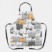 Tablier Chats mignons Motifs sans couture (Recto)