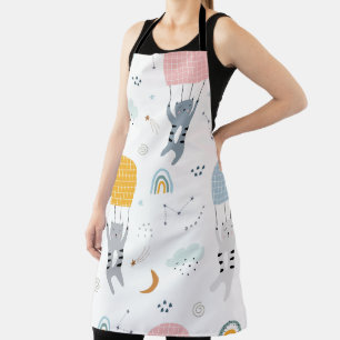 Tablier Chats mignons Motifs sans couture