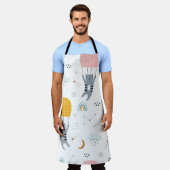 Tablier Chats mignons Motifs sans couture (Porté)