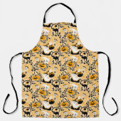 Tablier Chats noirs, Citrouilles et Halloween fantômes (Recto)