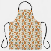 Tablier Chats orange et blanc Style d'art naïf (Recto)