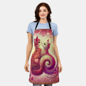 Tablier Chats Pussy Rose Chandelle Parfumée (Porté)