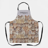 Tablier Chats Rétro violet (Recto)