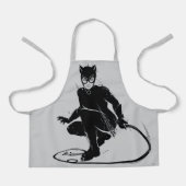 Tablier Chatte Encre Brosse Pose (Recto)