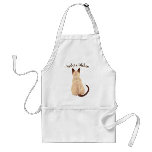 Tablier Chatte siamoise Sasha amoureuse regardant ailleurs