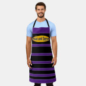 Tablier Chauffage et servir des bandes de texte noir Gfx (Porté)