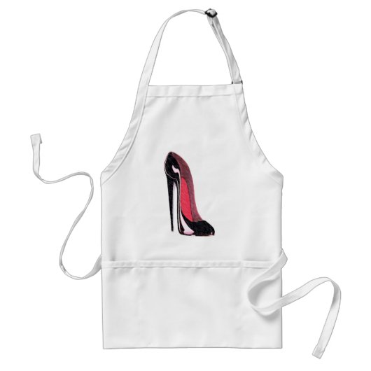 Tablier Chaussure stylet noire brillante (Devant)