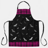 Tablier Chauve-souris gothique Vampire Plaid Apron noir et (Recto)