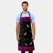 Tablier Chauve-souris gothique Vampire Plaid Apron noir et (Porté)