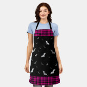 Tablier Chauve-souris gothique Vampire Plaid Apron noir et (Porté)