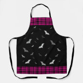 Tablier Chauve-souris gothique Vampire Plaid Apron noir et (Recto)