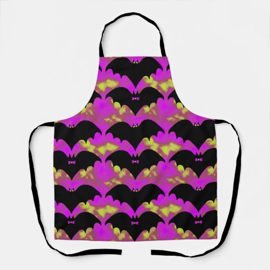 Tablier Chauves-Basses Et Vaches Rose Jaune (Recto)