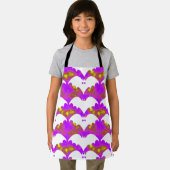 Tablier Chauves-Bats Blanches Et Vaches Rose Jaune (Insitu)