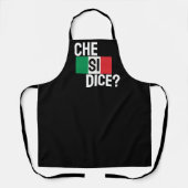 Tablier Che Si Dice ? - "Quoi de neuf ?" Italien disant no (Recto)