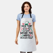 Tablier Check Your Elf Before Wreck Your Elf | Holiday Fun (Porté)