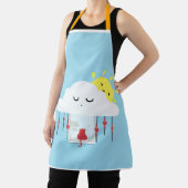 Tablier Cheerful Cat & Sunny Cloud Apron (Insitu)