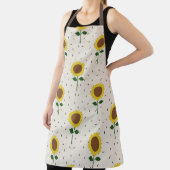 Tablier Cheerful Sunflower Pattern Apron | Original Hand-D (Insitu)
