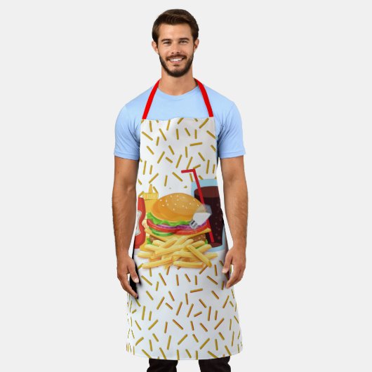 Tablier Cheeseburger et Fries (Porté)