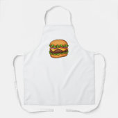 Tablier Cheesy Gourmet Burger Illustration Apron (Recto)