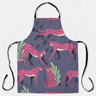 Tablier Cheetahs exotiques : motif vintage coloré.