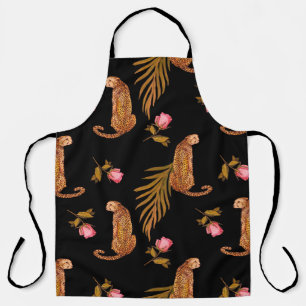 Tablier Cheetahs romantiques : aquarelle motif sans coutur