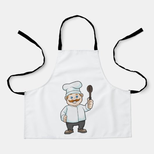 Tablier Chef avec casquette et cuillère à soupe du chef (Recto)