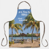 Tablier Chef BBQ Caribbean Beach Barbecue Personnaliser (Recto)
