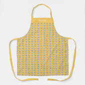 Tablier Chef blanc jaune casquette nom motif (Recto)
