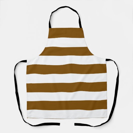 Tablier Chef Brown Et Blanc Rétro (Recto)