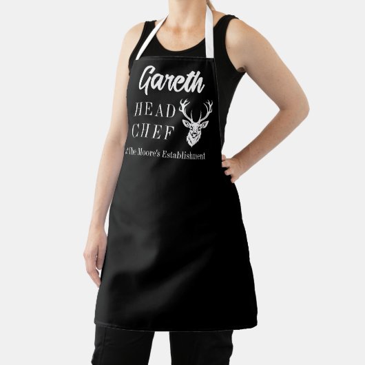 Tablier Chef Chef Apron avec cerf (Insitu)