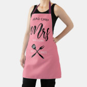 Tablier Chef Chef Mme. Year Établissement Saumon rose (Insitu)