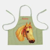 Tablier Chef Cheval d'Art vintage personnalisé (Recto)
