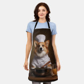 Tablier Chef Chien Corgi (Porté)