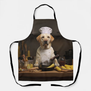 Tablier Chef chien du laboratoire jaune