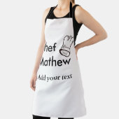 Tablier Chef cuisinier ajouter nom texte hommes cuisine bo (Insitu)