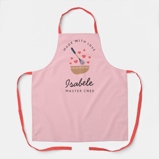 Tablier Chef cuisinière - La famille rose de la femme (Recto)