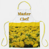 Tablier Chef Cute Fleurs Jaunes Florales (Recto)