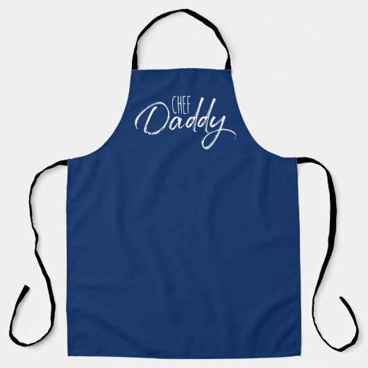 Tablier Chef Daddy Typographie moderne Custom Blue Apron (Recto)