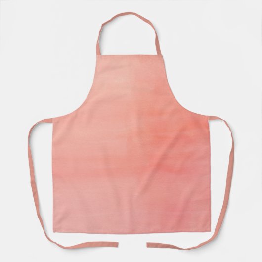 Tablier Chef d'aquarelle simple Peach (Recto)