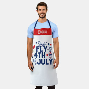 Tablier Chef de barbecue-grill personnalisé 4 juillet patr
