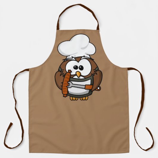 Tablier Chef de barbecue Owl (Recto)