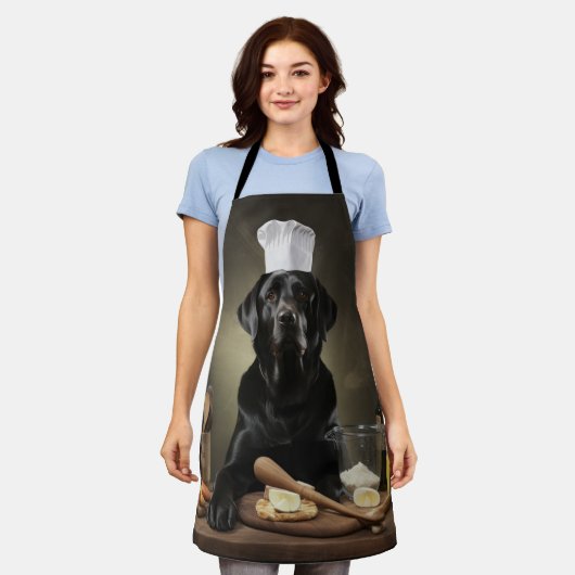 Tablier Chef de chien Black Lab (Porté)