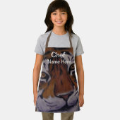 Tablier Chef de Cuisine de tigre souriant (Nom Ici) (Insitu)