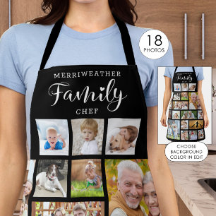 Tablier CHEF DE FAMILLE PERSONNALISÉ 19 Photo Collage pers