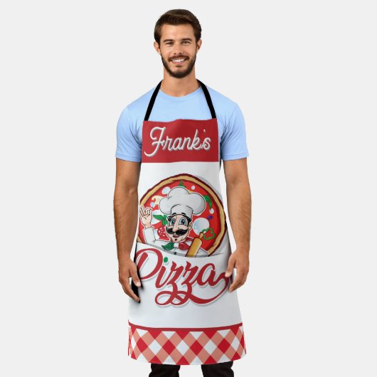 Tablier Chef de pizza personnalisé (Porté)