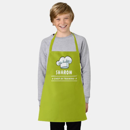 Tablier Chef en formation Chef Casquette pour enfants Oliv (Porté)