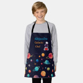 Tablier Chef Galactique Personnalisé Sur Le Thème Spatial (Porté)